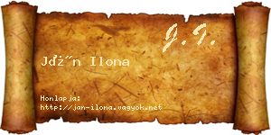 Ján Ilona névjegykártya