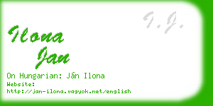 ilona jan business card
